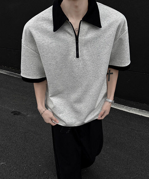 ハーフジップポロシャツ / 15978