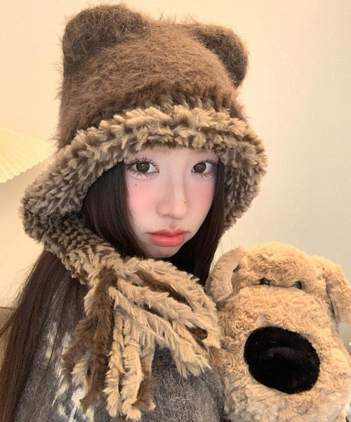 猫耳シャギーニット帽 / 15445