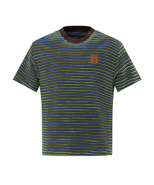 レザーパッチボーダー柄Tシャツ / 15839