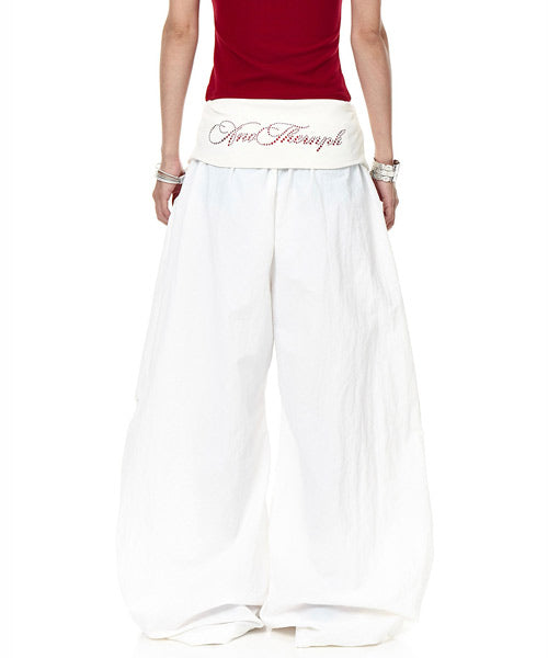 ラインストーンロゴワイドパンツ / 15719