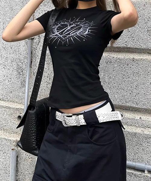 ハートプリントTシャツ / 15803