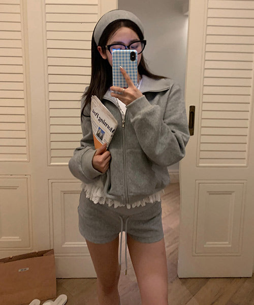 ジップアップスウェット＆ショートパンツ セットアップ / 15589