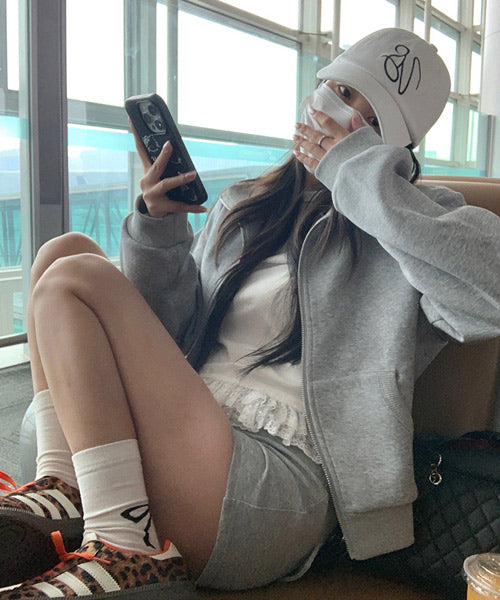 ジップアップスウェット＆ショートパンツ セットアップ / 15589