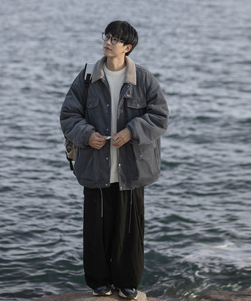 襟ボアコーデュロイブルゾン / 15409