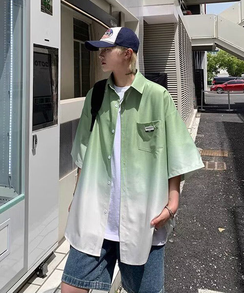 グラデーションカラー半袖シャツ / 15944