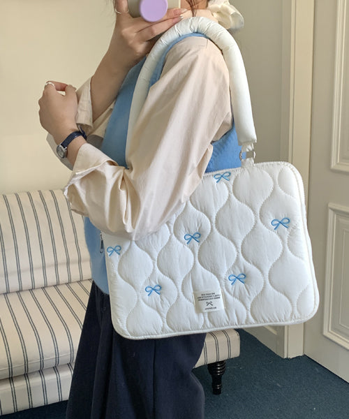 リボン刺繍PCバッグ タブレットケース / 15835