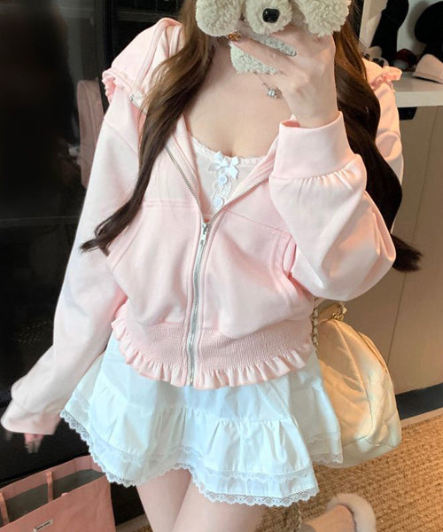 フリルジップパーカー / 15559