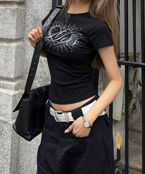 ハートプリントTシャツ / 15803