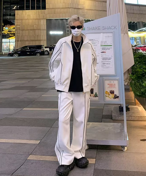 パイピングトラックジャケット＆パンツ セットアップ / 15546