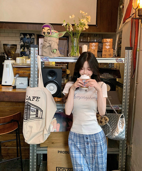 ラインストーンロゴTシャツ / 15710