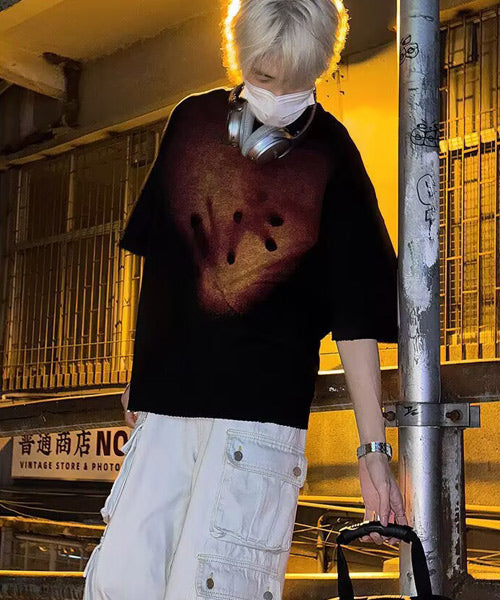 ブラーアートプリントTシャツ / 15860