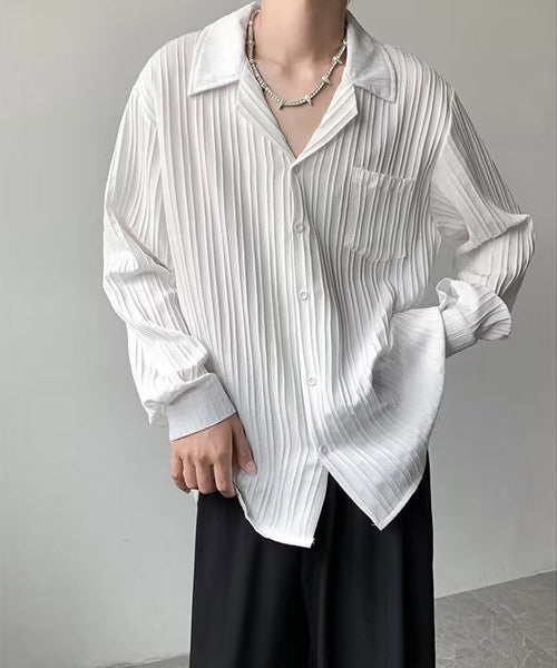 開襟ルーズ長袖シャツ / 15172
