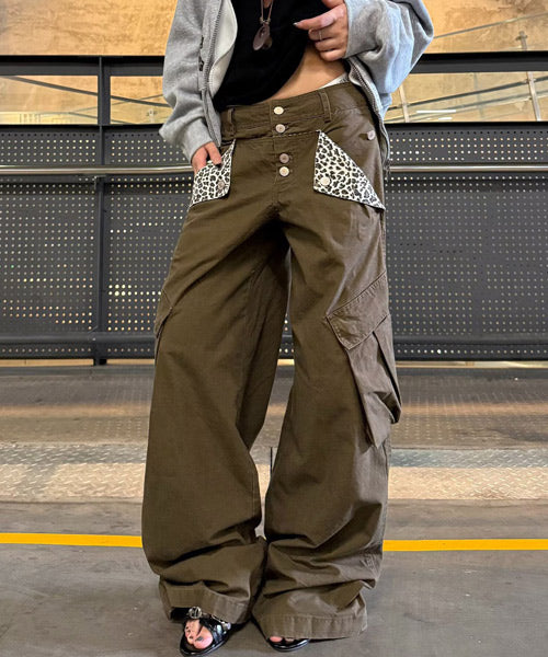 レオパード柄ポケットカーゴパンツ / 15565