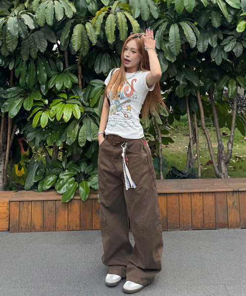 バック刺繍ロゴパンツ / 15449