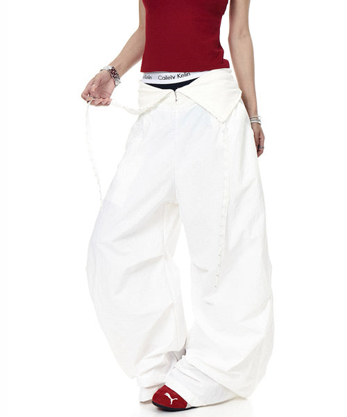 ラインストーンロゴワイドパンツ / 15719