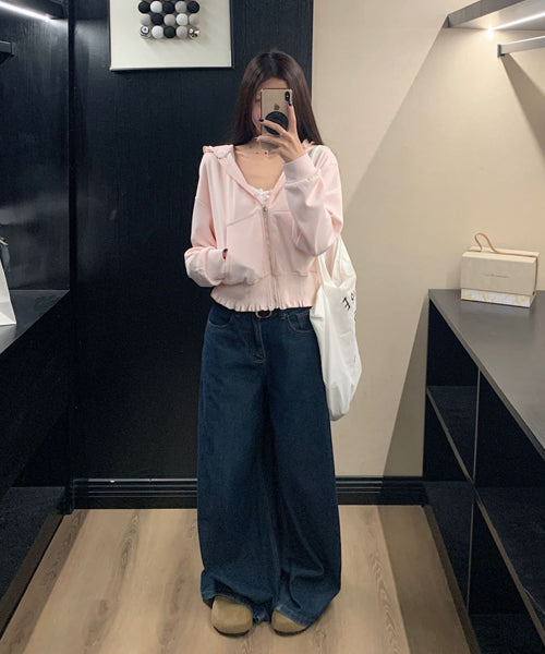 フリルジップパーカー / 15559