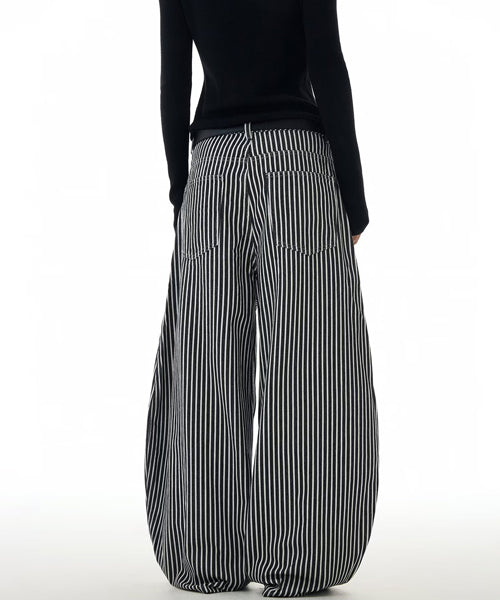 ストライプ柄ワイドパンツ / 15564