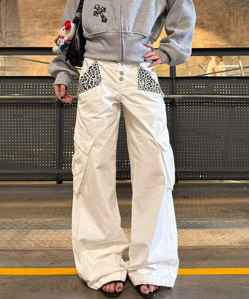 レオパード柄ポケットカーゴパンツ / 15565