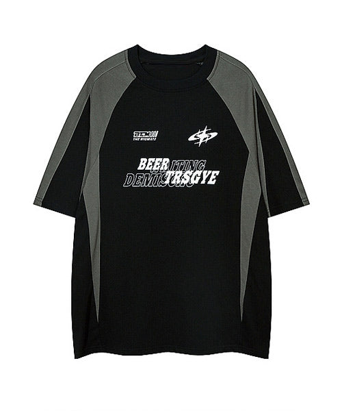 ゲームシャツ風プリント切替Tシャツ / 15841