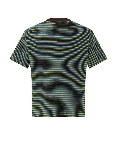 レザーパッチボーダー柄Tシャツ / 15839