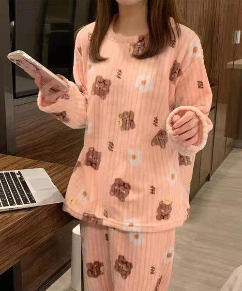 熊柄フリースパジャマ ルームウェア / 15422