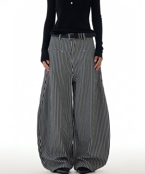 ストライプ柄ワイドパンツ / 15564