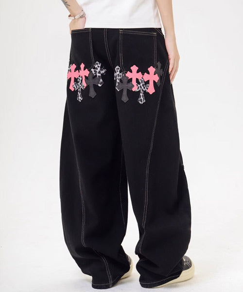 クロスパッチカーブデニムパンツ / 15668