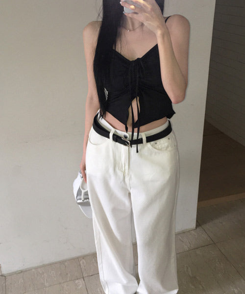 シャーリングレースアップビキニ 2点セット / 15714