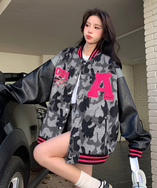 カモフラージュ柄スタジャン / 15518