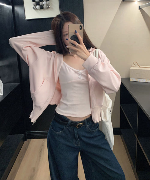 フリルジップパーカー / 15559