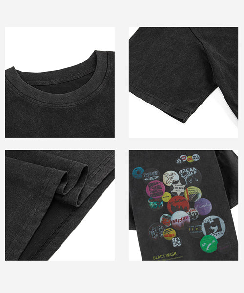 バッジプリントTシャツ / 15772
