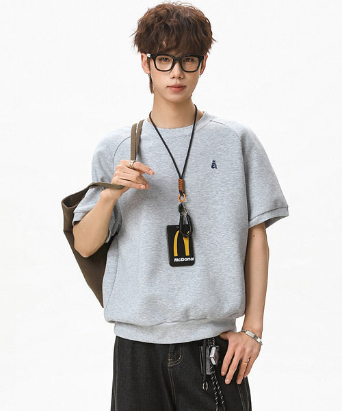 ワンポイント刺繍ラグランスリーブTシャツ / 15856