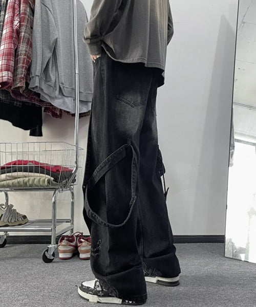 サイドベルトデニムパンツ / 15737