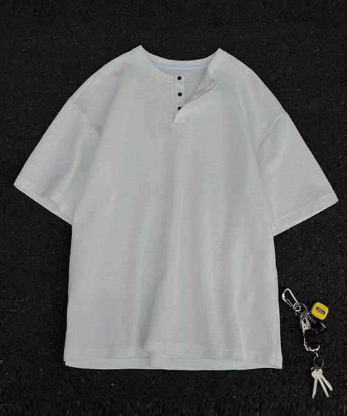 オーバーサイズヘンリーネックTシャツ / 15708