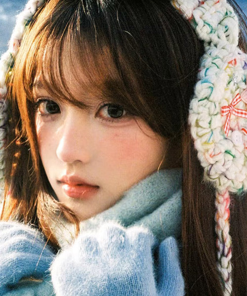 カラフル手編み風イヤーマフラー / 15418