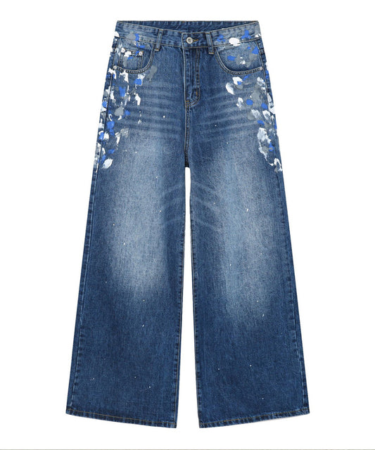 ペイントワイドデニムパンツ/13223