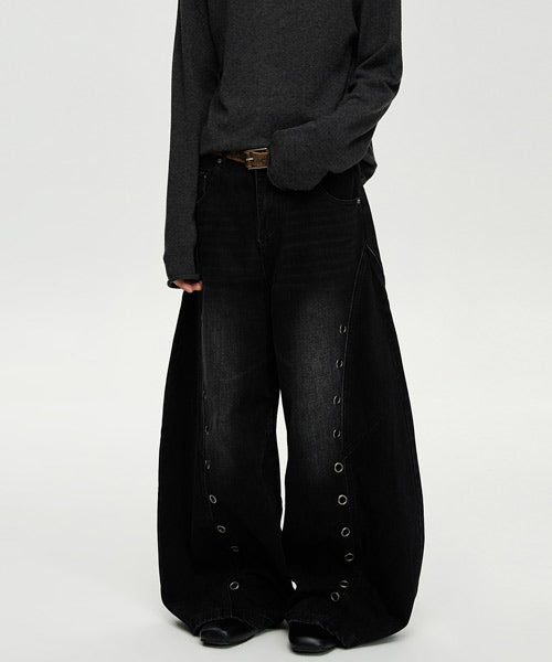 アイレットデザインカーブデニムパンツ / 15667