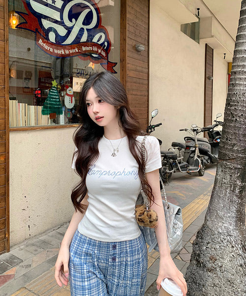 ラインストーンロゴTシャツ / 15710