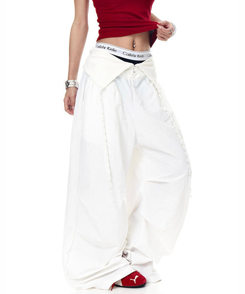 ラインストーンロゴワイドパンツ / 15719