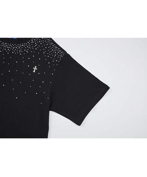 ラインストーンクロスTシャツ / 15826