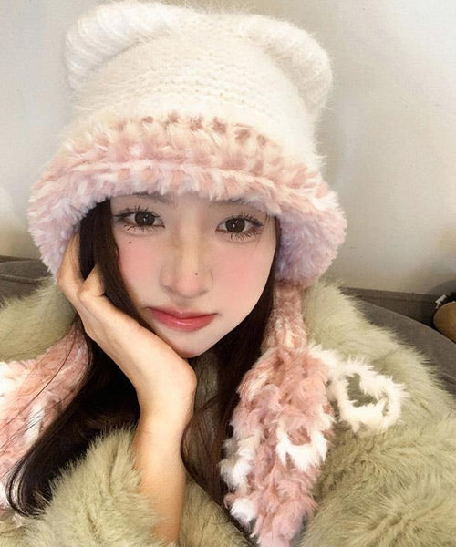 猫耳シャギーニット帽 / 15445