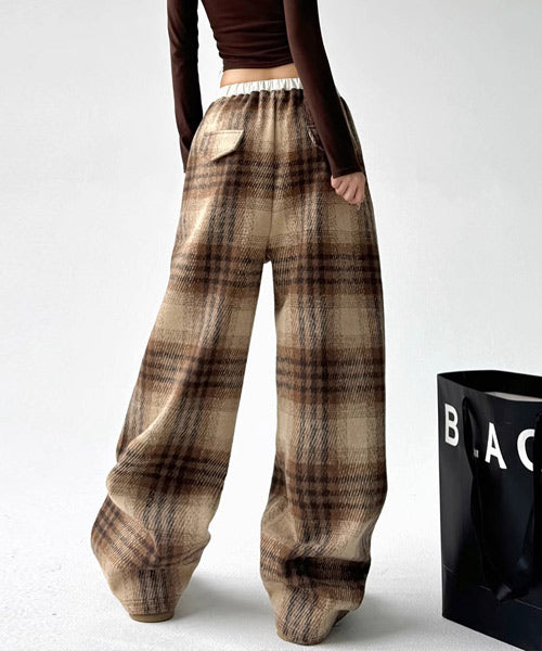 チェック柄イージーパンツ / 15424