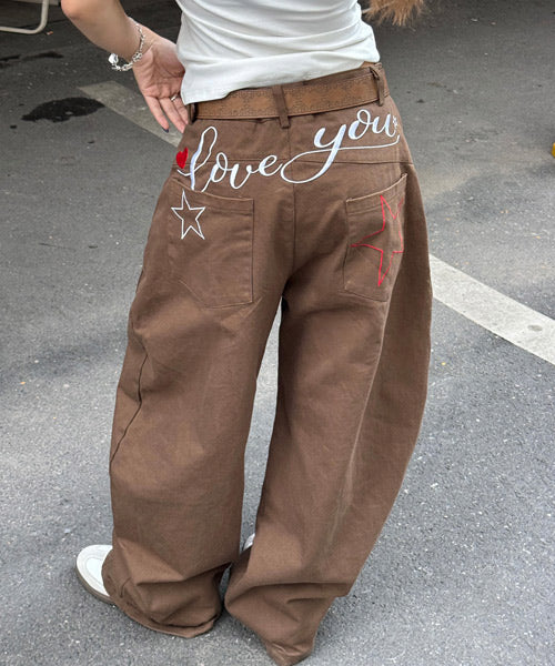 バック刺繍ロゴパンツ / 15449