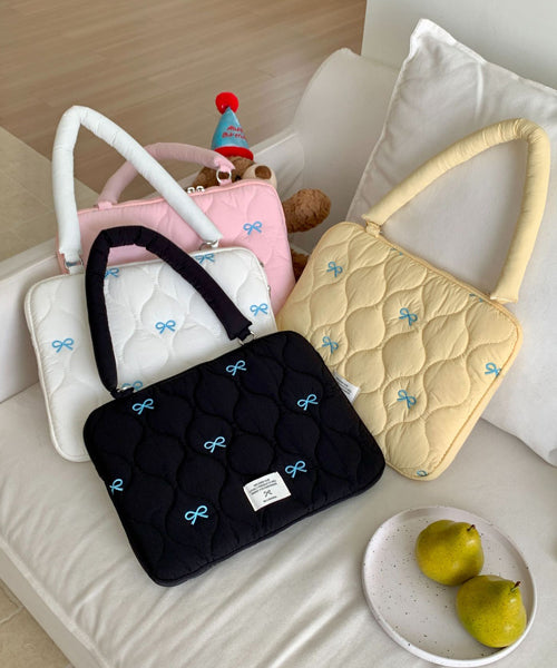 リボン刺繍PCバッグ タブレットケース / 15835