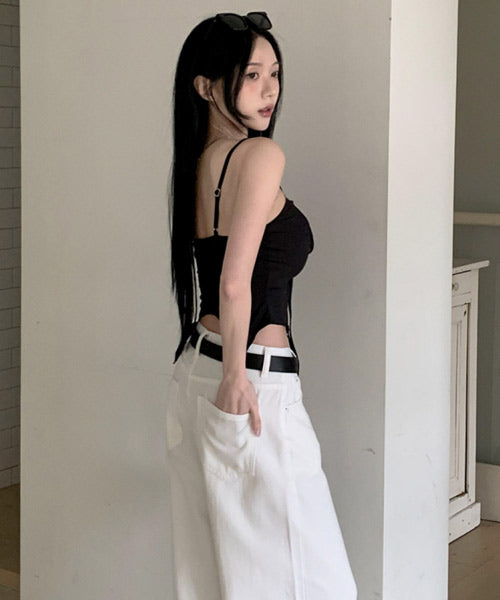 シャーリングレースアップビキニ 2点セット / 15714