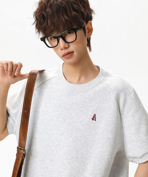 ワンポイント刺繍ラグランスリーブTシャツ / 15856