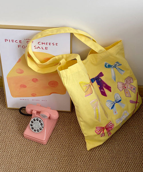 リボンプリントトートバッグ / 15748