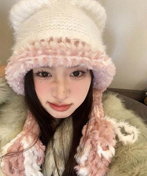 猫耳シャギーニット帽 / 15445