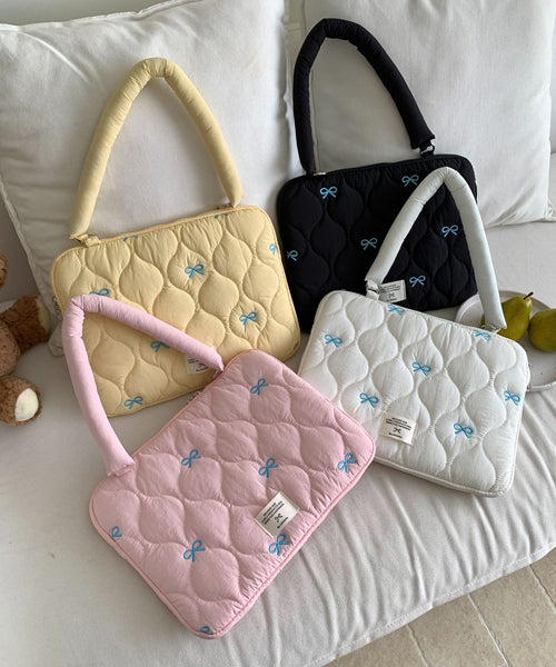 リボン刺繍PCバッグ タブレットケース / 15835