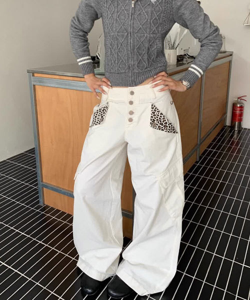 レオパード柄ポケットカーゴパンツ / 15565